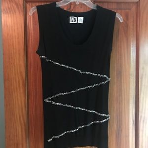 Black w/ silver Sequin Top Size Large